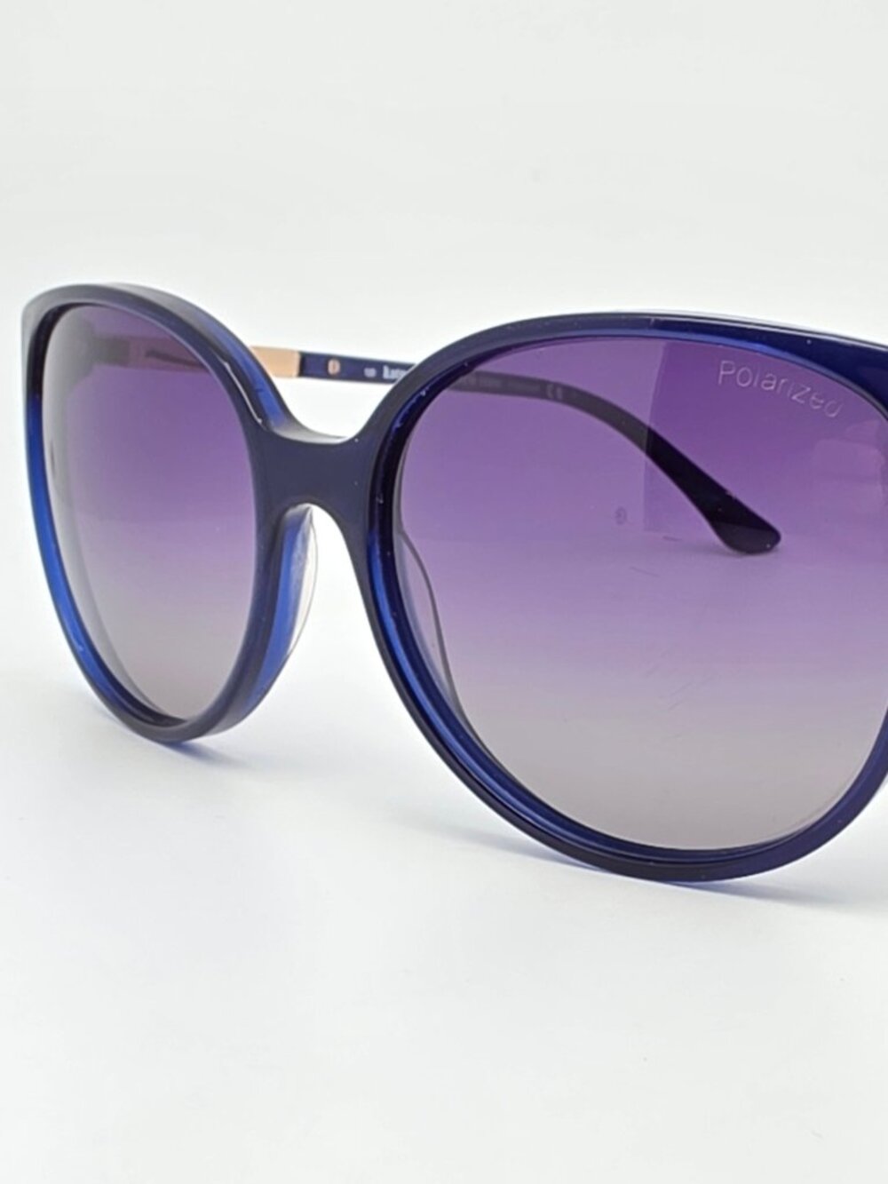 Kate Spade Shawna Navy Frame Polarized Navy Gradient Lens Cat Eye Sunglasses